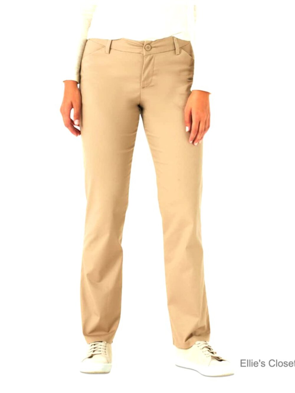 Wrinkle Free Relaxed Fit Straight Leg Pant Women's Slacks